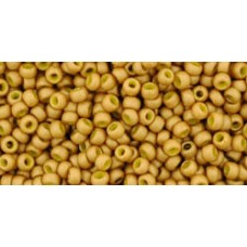 11/0 Toho Japanese Seed Beads - Opaque Frosted Gold Lustered Yellow  - 8-9gm