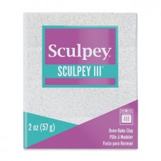 Sculpey III Accents Polymer Clay  - 57g - White Glitter
