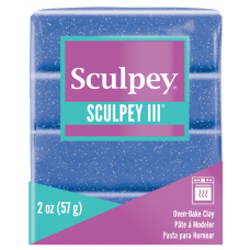 Sculpey III Accents Polymer Clay - 57g - Blue Glitter