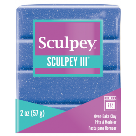 Sculpey III Accents Polymer Clay - 57g - Blue Glitter