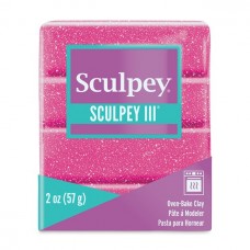 Sculpey III Accents Polymer Clay - 57g - Pink Glitter