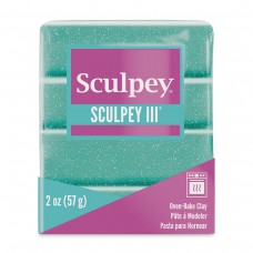 Sculpey III Accents Polymer Clay - 57g - Turquoise Glitter