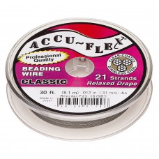 .012" (.31mm) 21 Strand Accu-Flex Beading Wire - 30ft (9.1m)