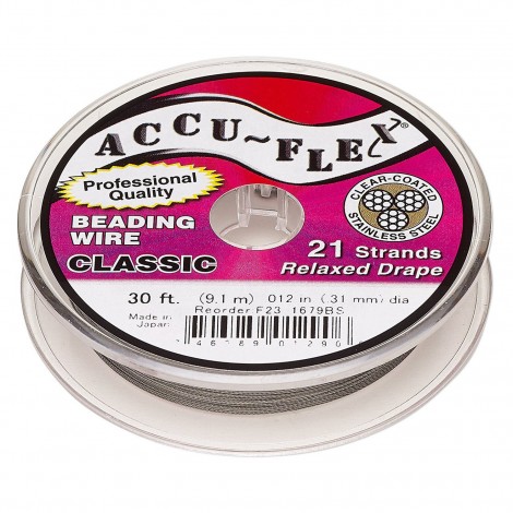 .012" (.31mm) 21 Strand Accu-Flex Beading Wire - 30ft (9.1m)