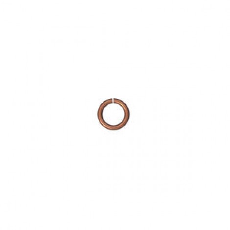6mm 20ga Antique Copper Plated Brass Open Jumprings - Pack of 50