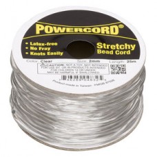 2mm Powercord Clear Non-Latex Elastic Cord -25m