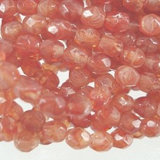 4mm Czech Firepolish Beads - Hurricane Glowing Embers - Pack of 50