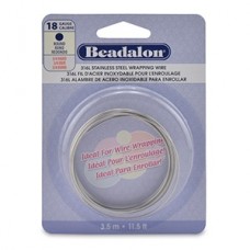 18ga Beadalon Round Stainless Steel Wrapping Wire - 3.5m