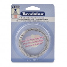 20ga Beadalon Stainless Steel Round Wrapping Wire - 6m