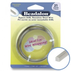 21ga Beadalon Stainless Steel Wire - Square - 4.5m
