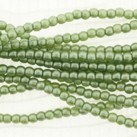 2mm Czech Glass Round Pearls - Olive - Pack of 100 2mm Czech Glass Round Pearls - Olive - Pack of 100