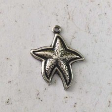 20mm Starfish Sterling Silver Plated Charms - ea