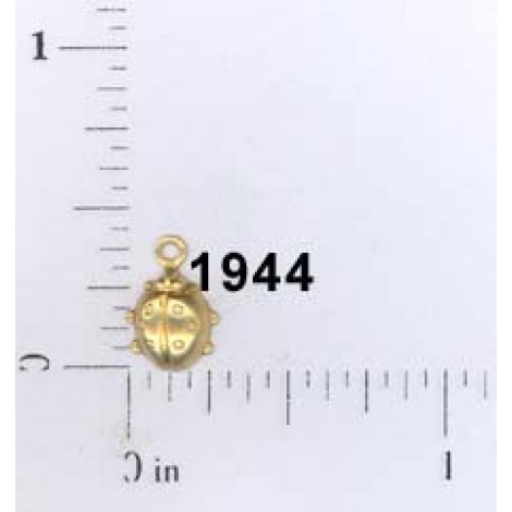 7mm Tiny LadyBug Brass Charm