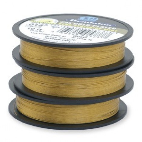 Beadalon .018" 19st 24K Gold Plated Bdg Wire -100'