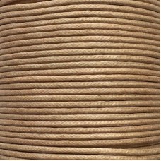 1mm Premium Quality Lightly Waxed Braided Indian Cotton Cord - Wheat