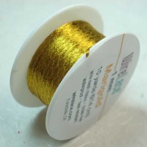 1mm Wire Lace Metallic Ribbon - Marigold - 1m