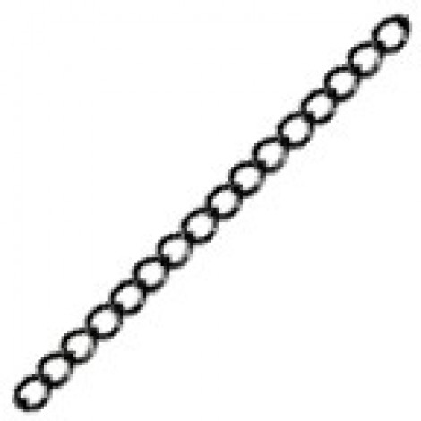 2.8mm Gunmetal Plated Curb Chain