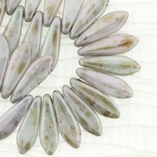 5x16mm Czech Daggers - Opaque Ultra Luster Green - Pack of 20