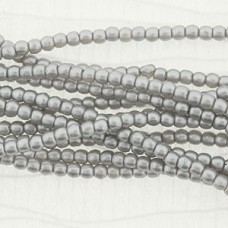 2mm Czech Glass Round Pearls - Silver