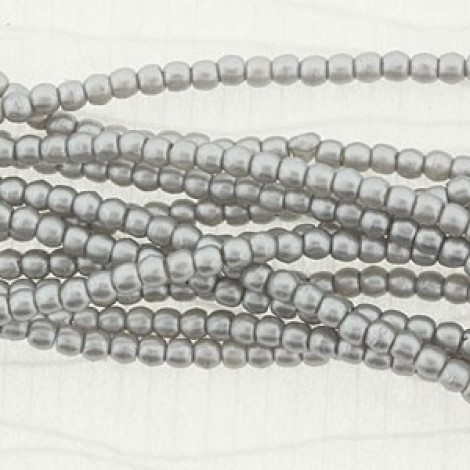 2mm Czech Glass Round Pearls - Silver - Pack of 100