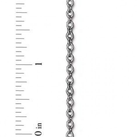 4x2.5mm TierraCast Brass Cable Chain - Ant Fine Silver Plated - Per metre