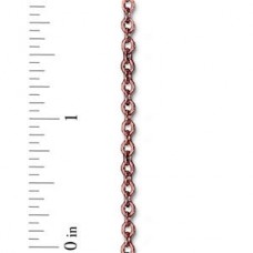 4x2.5mm TierraCast Brass Cable Chain - Ant Copper Plated - Per metre