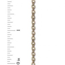 4x2.5mm TierraCast Brass Cable Chain - Ant 22K Gold Plated - Per metre