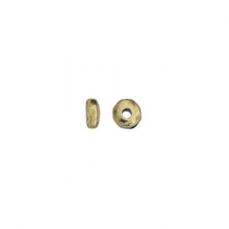 5mm TierraCast Heishi Nugget Spacer Beads - Brass Oxide - Pack of 10