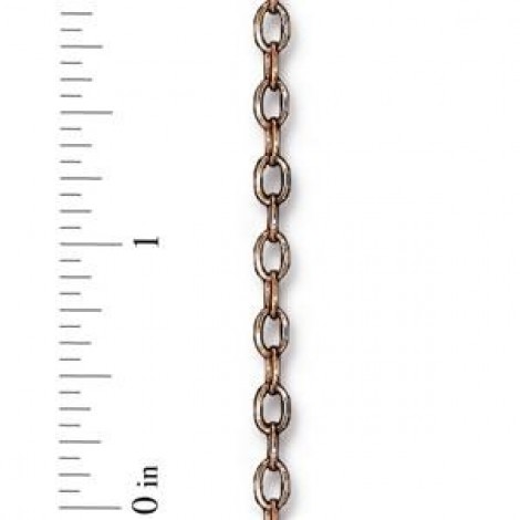6x4mm TierraCast Brass Cable Chain - Brass Oxide - Per 30cm