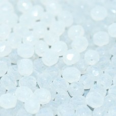 4mm Czech Firepolish Beads - Crystal Milk