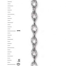8x5mm TierraCast Brass Cable Chain - Im Rhodium