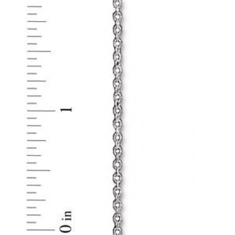 2x3mm TierraCast Cable Chain - Imitation Rhodium