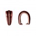 14mm TierraCast Large Hammertone Pinch Bails - Antique Copper - Each