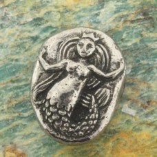 Green Girl Studios - 20mm Mermaid Pebble - Each