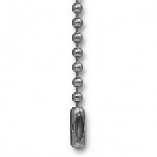 2.4mm diam 30in TierraCast Stainless Steel Ball Chain Necklace