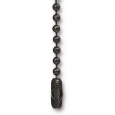 2.4mm diam 30in (76cm) TierraCast Gunmetal Black Ball Chain Necklace - Each