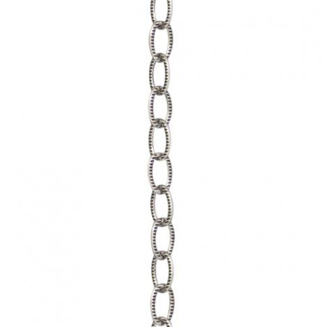 2.5mm TierraCast Embossed Cable Chain - Ant Silver