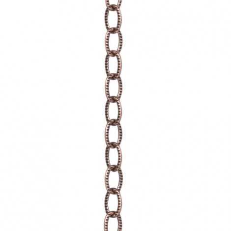 2.5mm TierraCast Embossed Cable Chain - Ant Copper