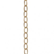 2.5mm TierraCast Embossed Cable Chain - Antique Gold