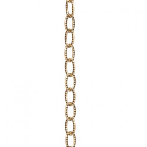 2.5mm TierraCast Embossed Cable Chain - Antique Gold