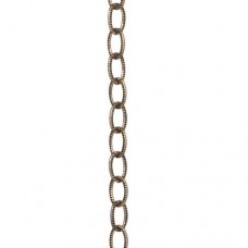 2.5mm TierraCast Embossed Cable Chain - Brass Oxide