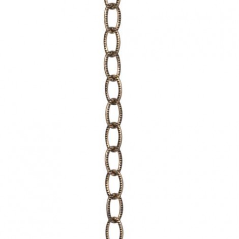 2.5mm TierraCast Embossed Cable Chain - Brass Oxide