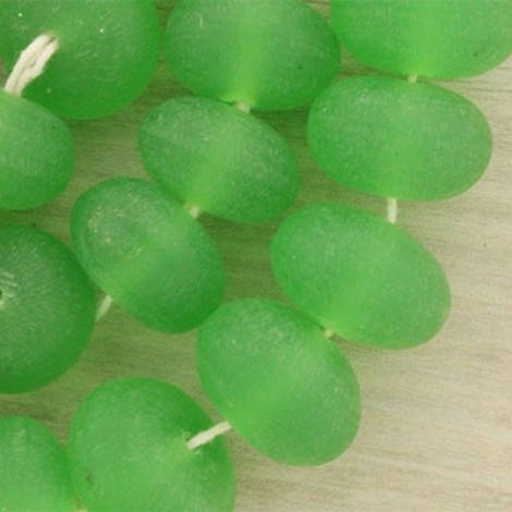 19mm Large Resin Rondelle Beads - Lime Green