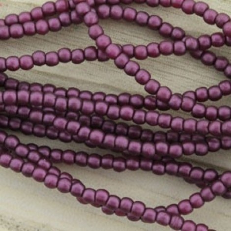 2mm Czech Glass Round Pearls - Purple Velvet - Pack of 100 2mm Czech Glass Round Pearls - Purple Velvet - Pack of 100