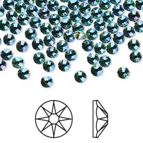 3.2mm SS12 Swarovski Flatbacks - Peridot Shimmer - Pack of 24 3.2mm SS12 Swarovski Flatbacks - Peridot Shimmer - Pack of 24