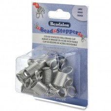Beadalon Large Stainless Steel Bead Stoppers - Pack of 16
