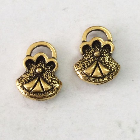 12x8mm TierraCast Evening Bag Charm - Antique Gold - Pack of 2