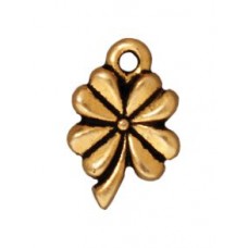 10mm TierraCast Four Leaf Clover Drop - Antique 22K Gold Plated - Pack of 2