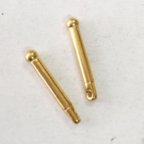 3/4" (19mm) TierraCast Bead Bar for Large Hole Beads - 22K Gold Plated - Pack of 2 3/4" (19mm) TierraCast Bead Bar for Large Hole Beads - 22K Gold Plated - Pack of 2