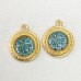 20mm (12mm ID) TierraCast Beaded Round Bezel Frame Charm - 22K Gold Plated - Pack of 2 20mm (12mm ID) TierraCast Beaded Round Bezel Frame Charm - 22K Gold Plated - Pack of 2